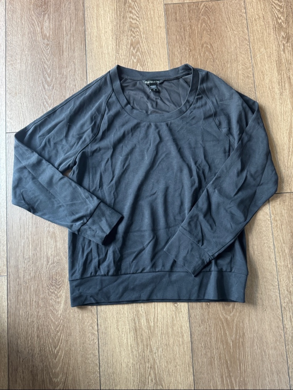 Athleta Black Crewneck Pullover